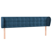 vidaXL sötétkék bársony fejtámla szárnyakkal 203x23x78/88 cm (3117648) ágy és ágykellék