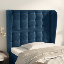 vidaXL sötétkék bársony fejtámla szárnyakkal 83 x 23 x 118/128 cm ágy és ágykellék