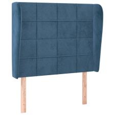 vidaXL sötétkék bársony fejtámla szárnyakkal 93 x 23 x 118/128 cm (3117996) ágy és ágykellék