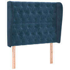 vidaXL sötétkék bársony fejtámla szárnyakkal 93 x 23 x 118/128 cm (3118332) ágy és ágykellék