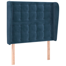 vidaXL sötétkék bársony fejtámla szárnyakkal 93 x 23 x 118/128 cm (3118430) ágy és ágykellék