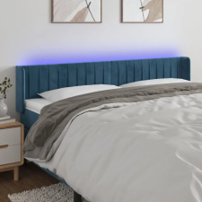 vidaXL sötétkék bársony LED-es fejtámla 163 x 16 x 78/88 cm ágy és ágykellék