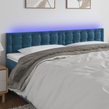 vidaXL sötétkék bársony LED-es fejtámla 180x5x78/88 cm ágy és ágykellék