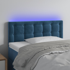 vidaXL sötétkék bársony LED-es fejtámla 80 x 5 x 78/88 cm ágy és ágykellék