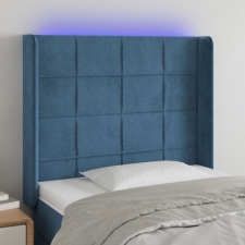 vidaXL sötétkék bársony LED-es fejtámla 83x16x118/128 cm ágy és ágykellék