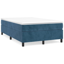 vidaXL sötétkék bársony rugós ágy matraccal 120x190 cm ágy és ágykellék