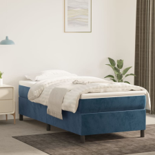 vidaXL sötétkék bársony rugós ágykeret 90x190 cm ágy és ágykellék