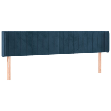 vidaXL sötétkék bársony szárnyas fejtámla 163x16x78/88 cm (3119064) ágy és ágykellék