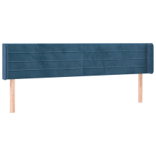 vidaXL sötétkék bársony szárnyas fejtámla 183x16x78/88 cm (3118972) ágy és ágykellék
