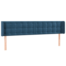 vidaXL sötétkék bársony szárnyas fejtámla 203x16x78/88 cm (3119272) ágy és ágykellék