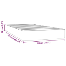 vidaXL sötétkék bársony zsebrugós ágymatrac 80x220x20 cm ágy és ágykellék