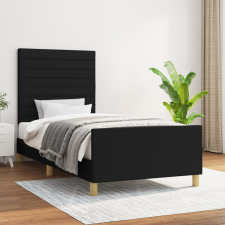 vidaXL sötéts szövet ágykeret fejtámlával 100 x 200 cm ágy és ágykellék