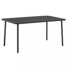 vidaXL Sötétszürke acél kerti asztal 150 x 90 x 72 cm kerti bútor