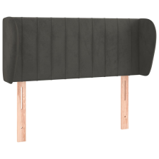 vidaXL sötétszürke bársony fejtámla szárnyakkal 103x23x78/88 cm (3117425) ágy és ágykellék