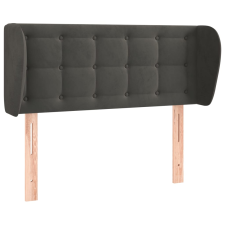 vidaXL sötétszürke bársony fejtámla szárnyakkal 103x23x78/88 cm (3117621) ágy és ágykellék