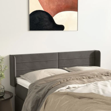 vidaXL sötétszürke bársony fejtámla szárnyakkal 147x16x78/88 cm ágy és ágykellék