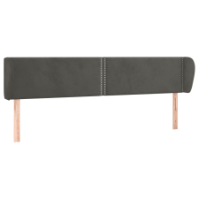 vidaXL sötétszürke bársony fejtámla szárnyakkal 163x23x78/88 cm (3117059) ágy és ágykellék
