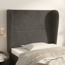 vidaXL sötétszürke bársony fejtámla szárnyakkal 93 x 23 x 118/128 cm ágy és ágykellék