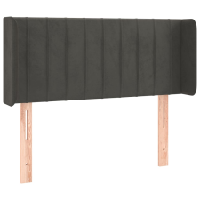 vidaXL sötétszürke bársony fejtámla szárnyakkal 93x16x78/88 cm (3119043) ágy és ágykellék