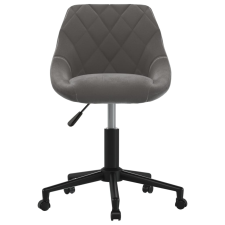 vidaXL sötétszürke bársony forgó étkezőszék (3089033) bútor