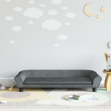 vidaXL sötétszürke bársony gyerekkanapé 100 x 50 x 26 cm gyermekbútor