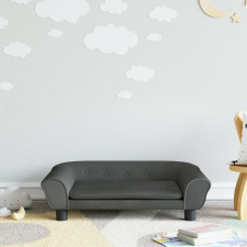 vidaXL sötétszürke bársony gyerekkanapé 70 x 45 x 26 cm gyermekbútor