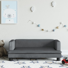 vidaXL sötétszürke bársony gyerekkanapé 80 x 45 x 30 cm gyermekbútor