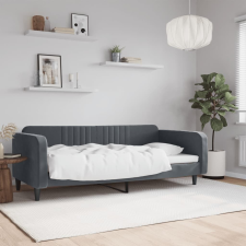 vidaXL sötétszürke bársony kanapéágy 90 x 190 cm bútor