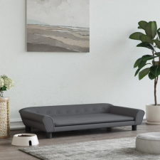 vidaXL sötétszürke bársony kutyaágy 100 x 50 x 21 cm szállítóbox, fekhely kutyáknak
