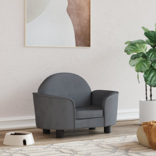 vidaXL sötétszürke bársony kutyaágy 66x40x45 cm szállítóbox, fekhely kutyáknak