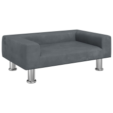vidaXL sötétszürke bársony kutyaágy 70 x 45 x 26,5 cm (171920) szállítóbox, fekhely kutyáknak