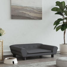 vidaXL sötétszürke bársony kutyaágy 70 x 48 x 22 cm szállítóbox, fekhely kutyáknak