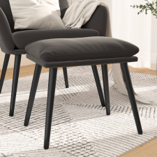 vidaXL sötétszürke bársony lábzsámoly 45 x 29,5 x 39 cm bútor