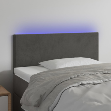 vidaXL Sötétszürke bársony LED-es fejtámla 100x5x78/88 cm ágy és ágykellék