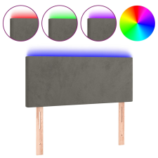 vidaXL sötétszürke bársony LED-es fejtámla 100x5x78/88 cm (3121375) ágy és ágykellék