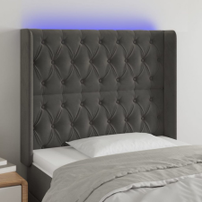 vidaXL sötétszürke bársony LED-es fejtámla 103x16x118/128 cm ágy és ágykellék