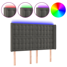 vidaXL sötétszürke bársony LED-es fejtámla 147x16x118/128 cm (3124531) ágy és ágykellék