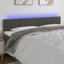vidaXL sötétszürke bársony LED-es fejtámla 160x5x78/88 cm ágy és ágykellék
