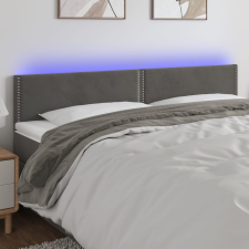vidaXL sötétszürke bársony LED-es fejtámla 180x5x78/88 cm ágy és ágykellék