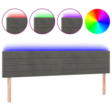 vidaXL sötétszürke bársony LED-es fejtámla 200x5x78/88 cm (3121819) ágy és ágykellék