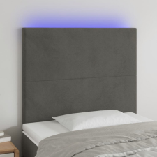 vidaXL sötétszürke bársony LED-es fejtámla 90x5x118/128 cm ágy és ágykellék