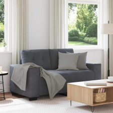 vidaXL sötétszürke bársony loveseat kanapé 120 cm bútor