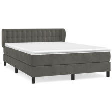 vidaXL sötétszürke bársony rugós ágy matraccal 140x190 cm (3127728) ágy és ágykellék