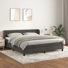 vidaXL sötétszürke bársony rugós ágy matraccal 160x200 cm ágy és ágykellék