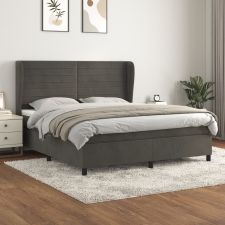 vidaXL sötétszürke bársony rugós ágy matraccal 180x200 cm ágy és ágykellék