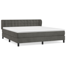 vidaXL sötétszürke bársony rugós ágy matraccal 180x200 cm (3127746) ágy és ágykellék