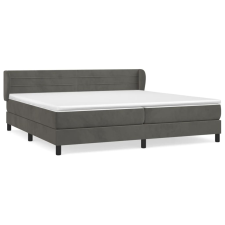 vidaXL sötétszürke bársony rugós ágy matraccal 200x200 cm (3127572) ágy és ágykellék