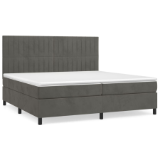 vidaXL sötétszürke bársony rugós ágy matraccal 200x200 cm (3143164) ágy és ágykellék