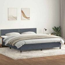 vidaXL sötétszürke bársony rugós ágy matraccal 200x210 cm ágy és ágykellék