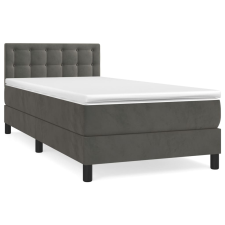 vidaXL sötétszürke bársony rugós ágy matraccal 80 x 200 cm (3141510) ágy és ágykellék
